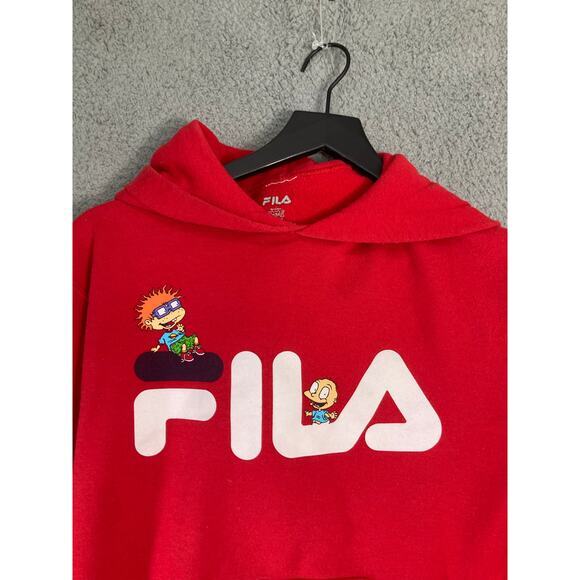 FILA x Rugrats‎ Men's Red Graphic Hoodie Size S Pullover Pocket - Picture 5 of 11